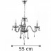 Φωτιστικό Κρεμαστό 3xE14 Γυάλινο Φιμέ με Κρύσταλλα 5314-3-F